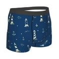 thumbnail image 3 of Bingfone Lighthouses and Anchors Men's Underwear - Casual Stretch Boxer Briefs-XX-Large, 3 of 9