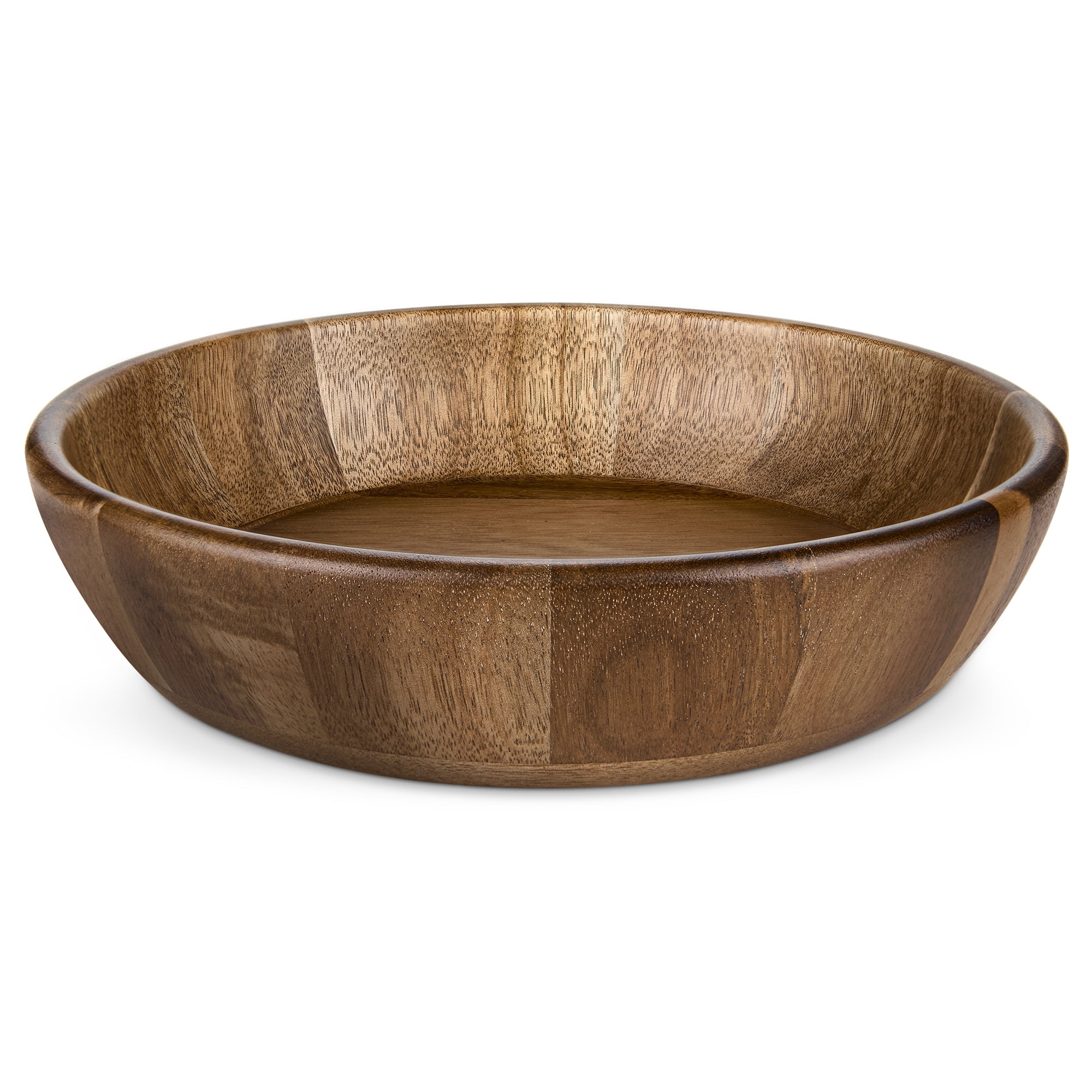 2pcs Wood Plate Serving Food Fruit Snack Tray Dish Salad Bowl Wooden Plate