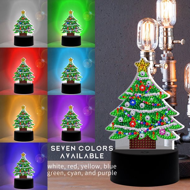 Cuadros Decorativos DIY LED forma especial diamante pintura luz costura bordado hogar lámpara JShteea Nuevos Originales