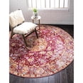 thumbnail image 6 of Unique Loom Austin Collection Area Rug - Fortissimo (8' Round Red/Blue), 6 of 6