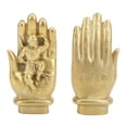 thumbnail image 4 of Riousery Monkey King Brass Statue Hand Crafted Buddha Hand Figurine Decorative Knick-Knack for Desktop and Home Decoration, 4.2 x 2.0 x 1.0 inches / 10.6 x 5.2 x 2.5 cm, 4 of 9