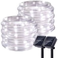 thumbnail image 1 of FYBTO Solar String Lights Outdoor, 2 Pack 100 LED Solar Rope Lights Copper Wire Fairy Lights Waterproof Waterproof Tube Light Decoration for Garden Fence Yard Summer Party (White)-0621, 1 of 5