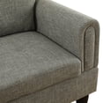 thumbnail image 6 of Hommoo Modern Flannel Living Room Furniture Sets Sectional Couches and Sofas, L-Shaped Sectional Couch Sofa, Grey(No Ottoman), 6 of 8