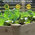thumbnail image 2 of VEIKOUS 72.4"H Cedar Raised Garden Bed, 6.8 Cu Ft Elevated Planter Box for Vegetables, Flowers, Herbs w/Drainage Holes, Brown, 2 of 13