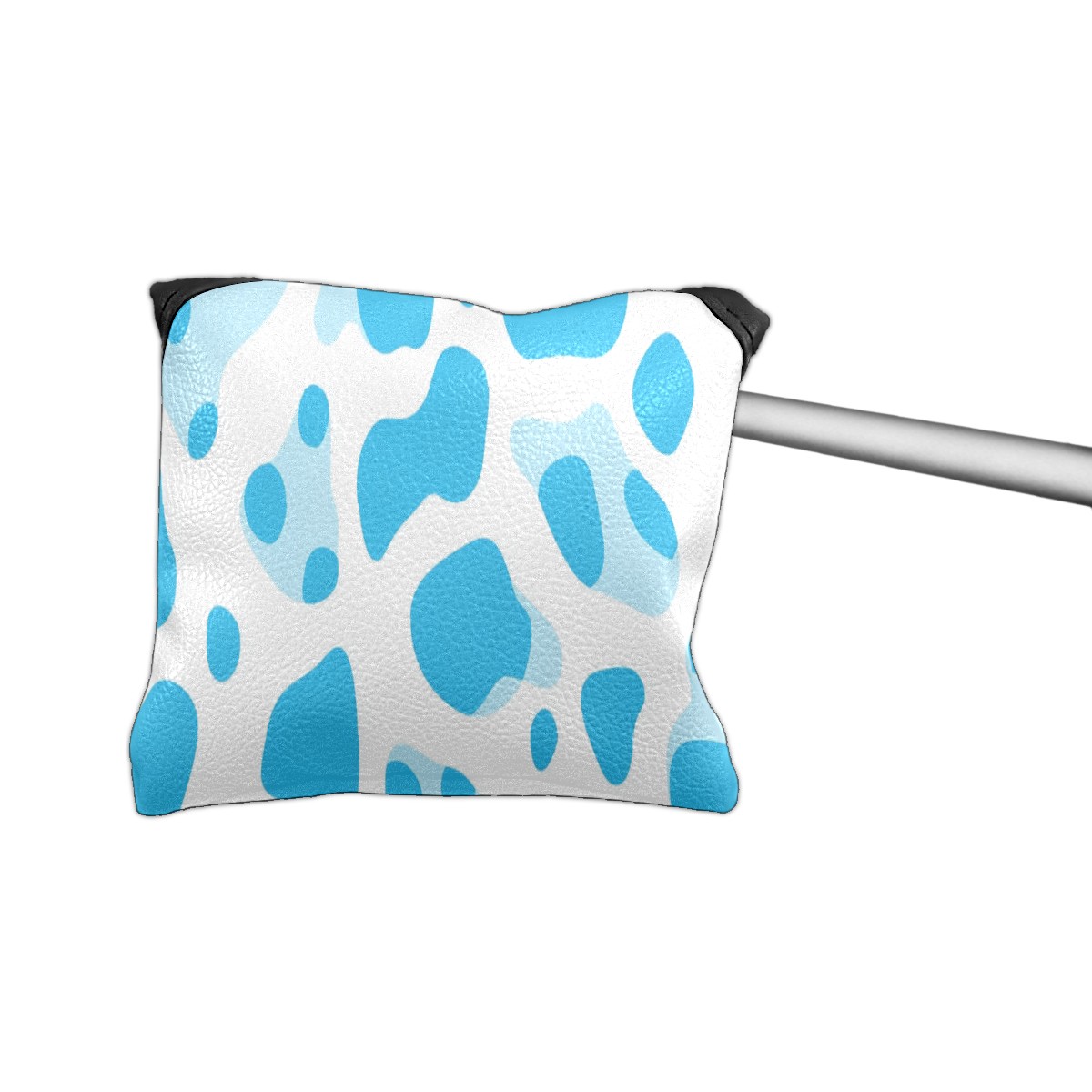Golf Mallet Putter Cover Premium Leather Waterproof Golf Putter Head Cover with Magnetic Closure Blue Polka Dots