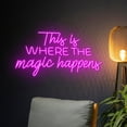thumbnail image 3 of Handmadetneonsign This Is Where The Magic Happens Led Sign, Custom Text Neon Light, Personalized, 3 of 5