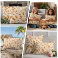 thumbnail image 5 of Orange Leaves Fall Outdoor Waterproof Pillow Covers, Birds Branches Pine Cones Decorative Square Throw Pillowcase Sofa Cushion Sham for Patio/Couch/Chair, 24"x24" 2 Pack, 5 of 8