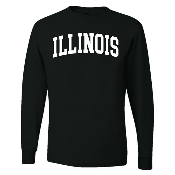 Wild Bobby State of Illinois College Style Men Long Sleeve Shirt