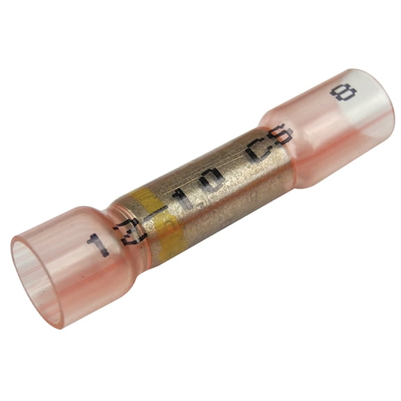 Seachoice 61451 Red Step Down Heat Shrink 12-10/8 Wire Range Butt Connectors (100 Pack)