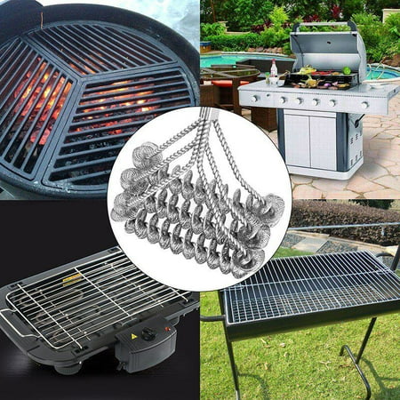 Clean Stainless Steel Bbq - Grill BBQ Cleaning Brushes Stainless Steel Non-stick Brush Bristle Easily Cleans Metal Grills Home Barbecue Cleaning Tools Clearance Sale!