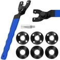thumbnail image 2 of Angle Grinder Flange Nuts and Spanner Wrench Set with Extension Shaft Adjustable Hand Wrench Tool Sturdy Grinder Power Tool Parts for 5/8inch-11 Thread Angle Grinders Polishers, 2 of 10