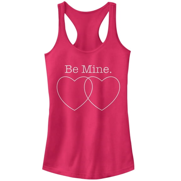 Junior's Lost Gods Valentine's Day Be Mine Racerback Tank Top Dark Pink Medium