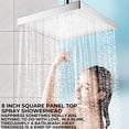 thumbnail image 2 of 8 Inch Chrome Led Rainfall Shower Head 7 Colors Changing Temperature Controlled High Pressure Bathroom Shower Head, 2 of 5
