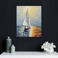 thumbnail image 4 of Nawypu  Art, Modern Abstract Oil Paintings Sailing Boat On The Sea Acrylic Canvas Hanging Painting Living Room Bedroom Wall Art Home Decoration, 4 of 4