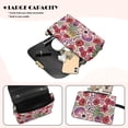 thumbnail image 3 of KUIFORTI Red Flower Crossbody Bag for Women Portability Cell Phone Women's Shoulder Handbags Leather Soft Purse Shoulder Bags with Chain Strap for Travel Daypack, 3 of 6