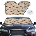 thumbnail image 2 of Kdxio Leopard Print Print Windshield Sun Shade,UV Rays and Sun Heat Protection,Sunshade for Car Windshield,Car Shade Front Windshield - Small, 2 of 6