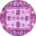 thumbnail image 1 of Ahgly Company Indoor Round Abstract Purple Modern Area Rugs, 6' Round, 1 of 4