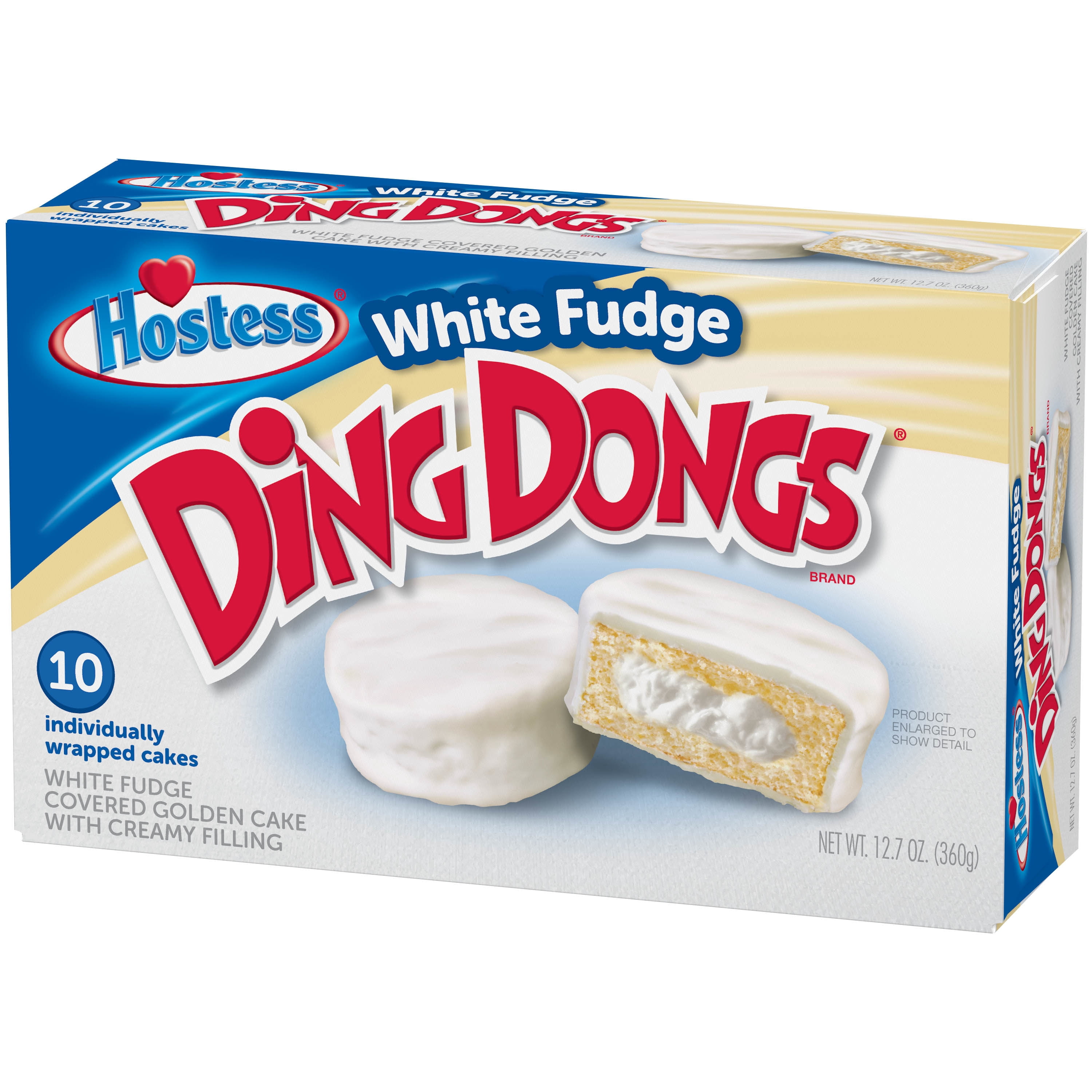 HOSTESS White Fudge DING DONGS, 10 Count , 12.70 oz