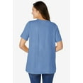 thumbnail image 2 of Woman Within Plus Size Eyelet Henley Tee, 2 of 6