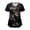 Grey, variant on COMVALUE Scrub Tops Women Short Sleeve Plus Size V Neck Fun Printed Scrubs Top Medical Nursing Uniforms with Pockets (Grey, 3XL)