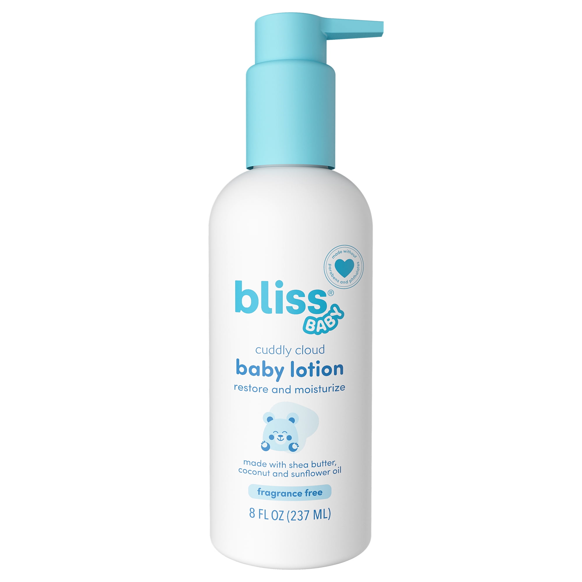Bliss Baby Lotion, Premium & Fragrance-Free, for Dry & Sensitive Skin, Hydrating Daily Lotion - For Babies, Kids & Adults, Vegan, Hypoallergenic, Dermatologist Tested, Clean & Gentle, 8 fl oz.