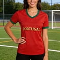 thumbnail image 4 of Women's Tops T Shirts Graphic Football Short Sleeve Athletic Crewneck Soft Breathable Fans Players Tees, 4 of 5