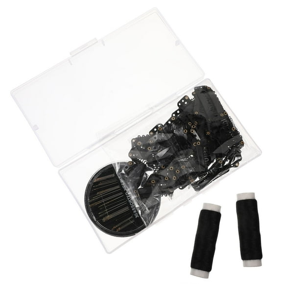 HAMPPLIES 1Set Hair Extensions Clip Set Black U Shape Snap Clips for Secure Wig Styling and Hair Accessories