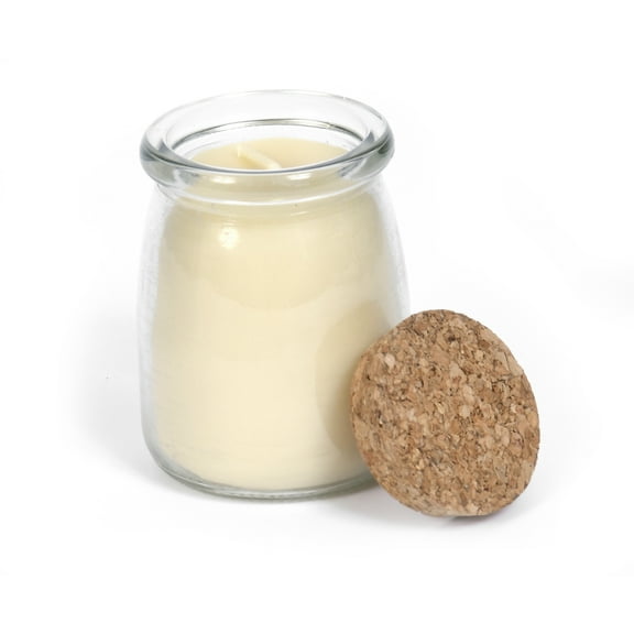 Beeswax Large Jar Candle with Cork Lid Vanilla Honey Essential Oil Scented Aromatherapy 100% Pure Beeswax Candle