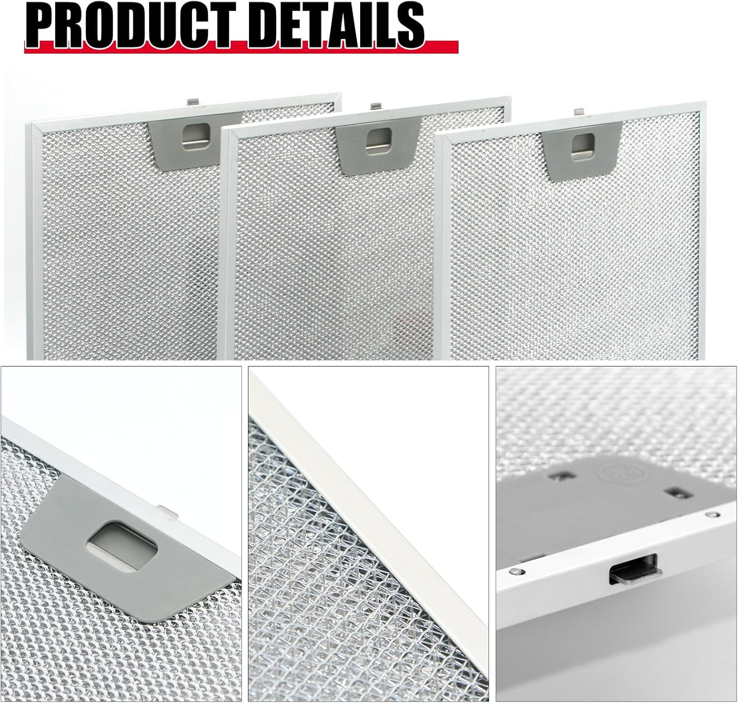 Aniceparthy 3PCS WB02X24871 Range Hood Grease Filters/Vent Hood Grease Filter Fit for GE Models JVW5361EJ1ES, JVW5361EJ2ES