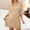 Khaki, variant on Laipiong Women's 2026 Casual Dress Sparkly Sequin Short Sleeve Round Neck Loose Fit Party Clubwear Mini Dress Elegant Tunic Top for Evening Outings