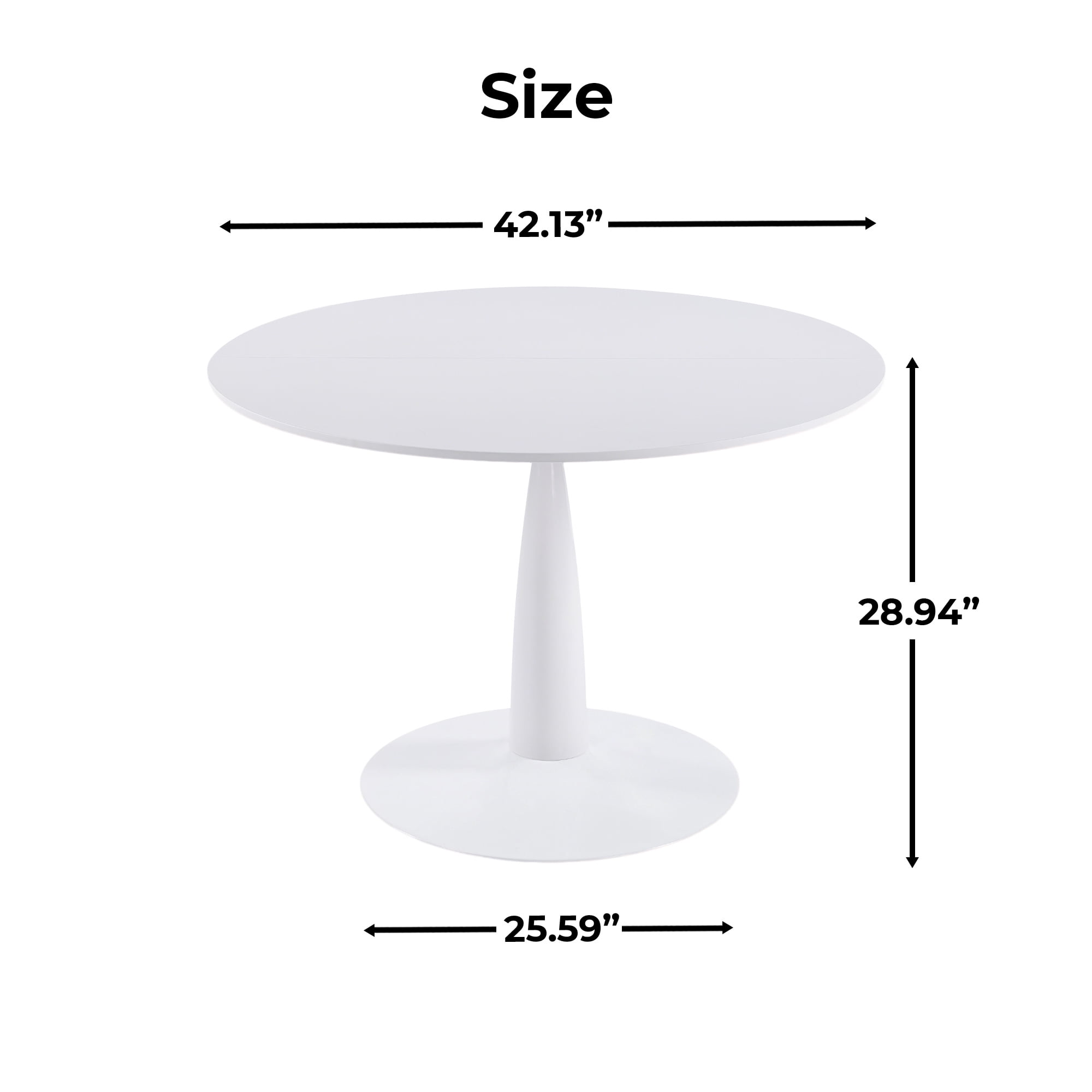 Euroco 23.6" Square Dinning Table for 2 ,Modern Bistro Table with Metal Pedestal Base,Small Kitchen Table for Apartment,Office, Living Room,Black