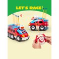 thumbnail image 5 of JOYIN 2 Pcs Cartoon Remote Control Car, RC Cars with Music & Sound, Treasure Box and Prize for Classroom, Toy for Baby, Toddler, Easter Basket Stuffer, 5 of 5