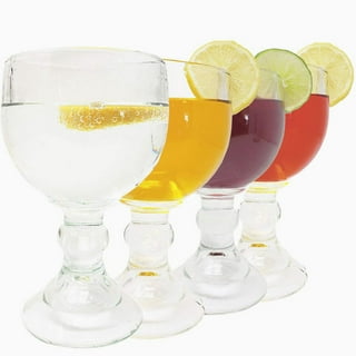 Chefcaptain Margarita Glasses Stemless XL Large Thick Solid Clear Glass, 16 Ounces (4)