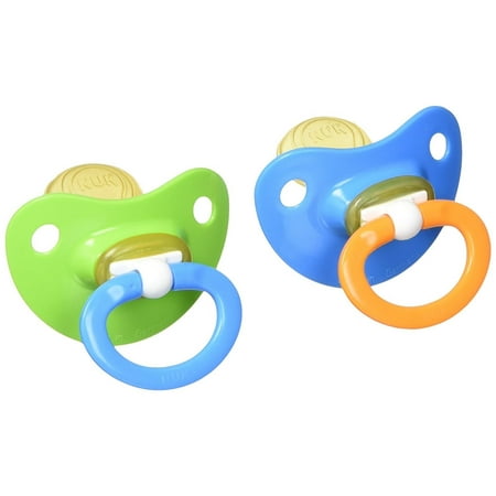 NUK Natural Shape Orthodontic Pacifiers, Latex, 18-36 Months Assorted Colors Color May Vary 2 ea Pack of 2