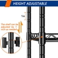 thumbnail image 5 of 5-wire Shelving Metal Storage Rack Adjustable Shelves Standing Shelf Units For Laundry Bathroom Kitchen Pantry Closet(black 11.8" D X 16.6" W 53.5" H), 5 of 7
