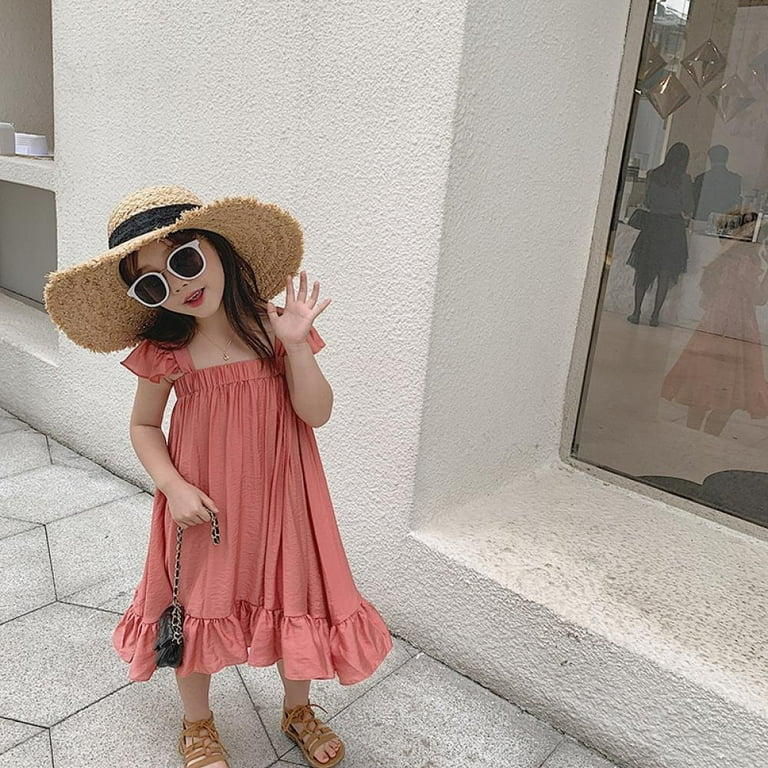 LOVEBAY Toddler Baby Girl Sundress Seaside Beach Dress Overall Outfits Girl Holiday Dress Party Dress for Girls