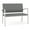 Gray, variant on Newport Reception Waiting Room 2-Seat Loveseat / Silver Steel / Light Gray