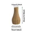 thumbnail image 3 of Rattan Vase for Flowers, 13.78" Rustic Woven Wicker Vase for Boho Home Decor, Dark Brown Imitation Rattan Flower Basket, Farmhouse Desktop Centerpiece for Pampas Grass, Dried Floral Arrangement, 3 of 6