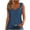 Navy, variant on Snzhen Solid color camisole blouse T-Shirt for Women's Solid Color Camisole Sleeveless T-shirt Loose Tank Top