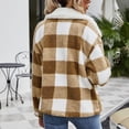 thumbnail image 2 of SWSMCLT Women's Vintage Jacket Soft Outerwear Fashion Coat Winter Fall Spring Stretch Casual Zip Front Pocket Loose Brown Coffee X-Large, 2 of 4