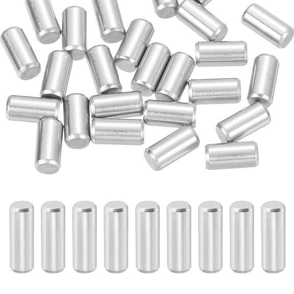 30 Pcs 5 x 10 mm 316 Stainless Steel Dowel Pins, Cylindrical Shelf Support Peg Pin, Silver Tone