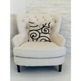 thumbnail image 2 of Plutus Moda Capella Black and White Luxury Throw Pillow - Double sided 22" x 22", 2 of 3
