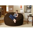 thumbnail image 6 of Chill Sack Bean Bag Chair, Memory Foam with Microsuede Cover, Kids, Adults, 6 ft, Chocolate, 6 of 9