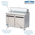 thumbnail image 2 of Arctic Air AMT48R 48.25 Inch 2-Door Mega Top Refrigerated Sandwich/Salad Prep Table With Refrigerated Base, 115v, 2 of 5