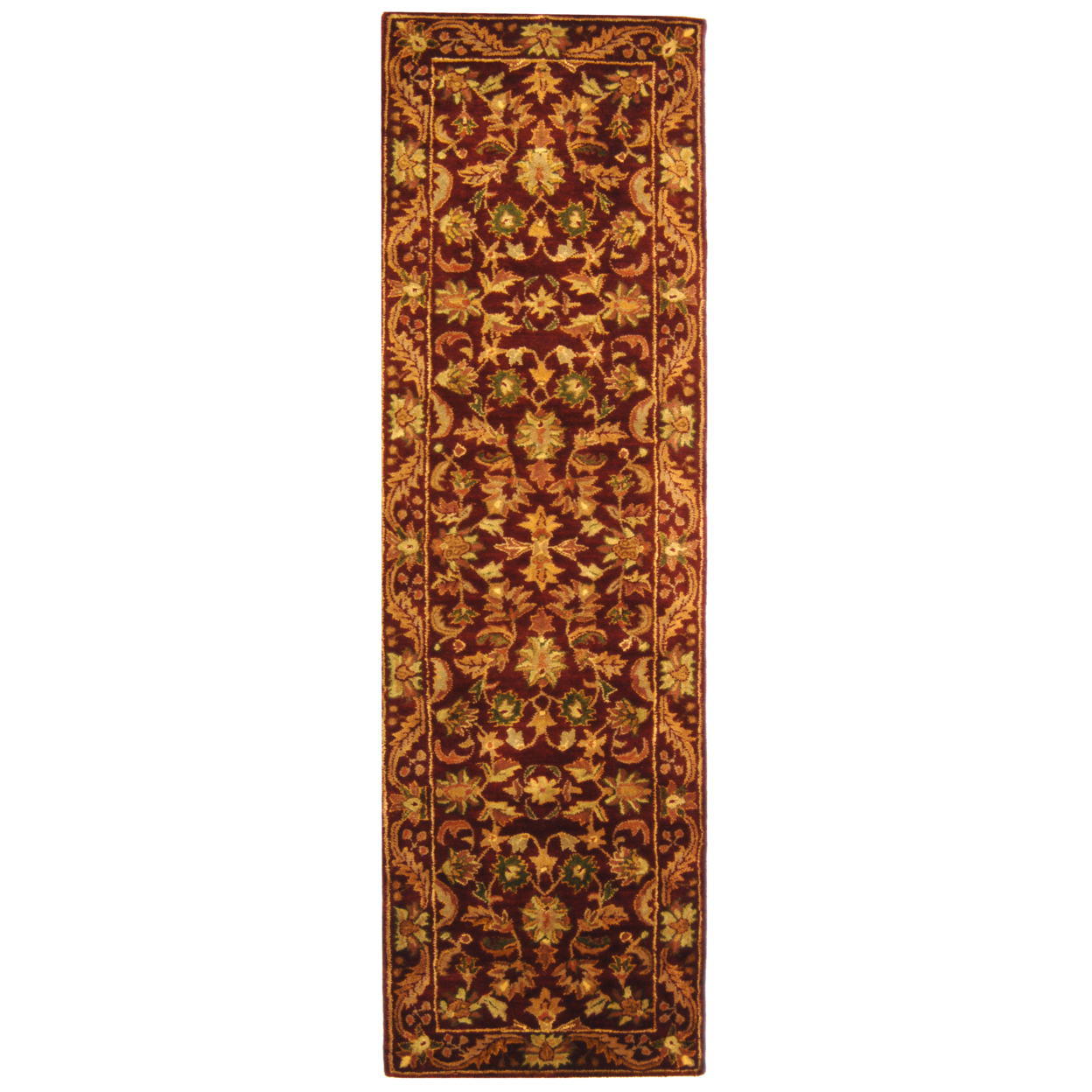 SAFAVIEH Antiquity Carmella Floral Bordered Wool Area Rug, Wine/Gold, 3' x 5' - image 3 of 10