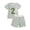 H01-Light Green, variant on HCNTES Toddler Boy 1st Birthday Outfit One Chenille Patch Stripe Tee and Shorts 2-Piece Special Occasion Set Toddler Boy Summer Clothes