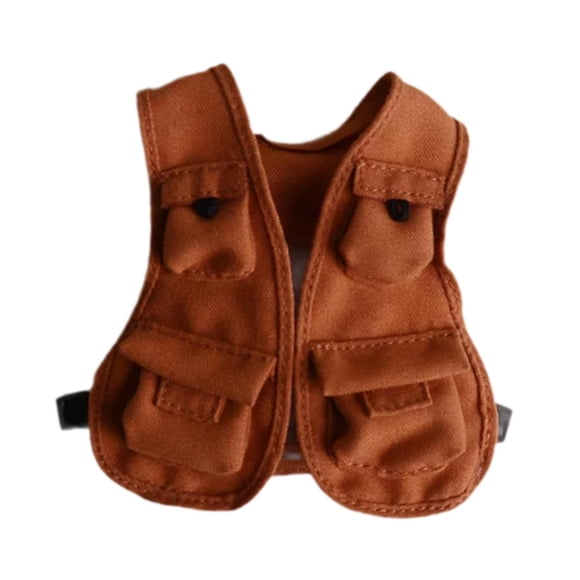 Chaleco de tela resistente para figura en miniatura, conjunto de ropa informal de moda para muñecas de 1 a 12 pulgadas. Naranja