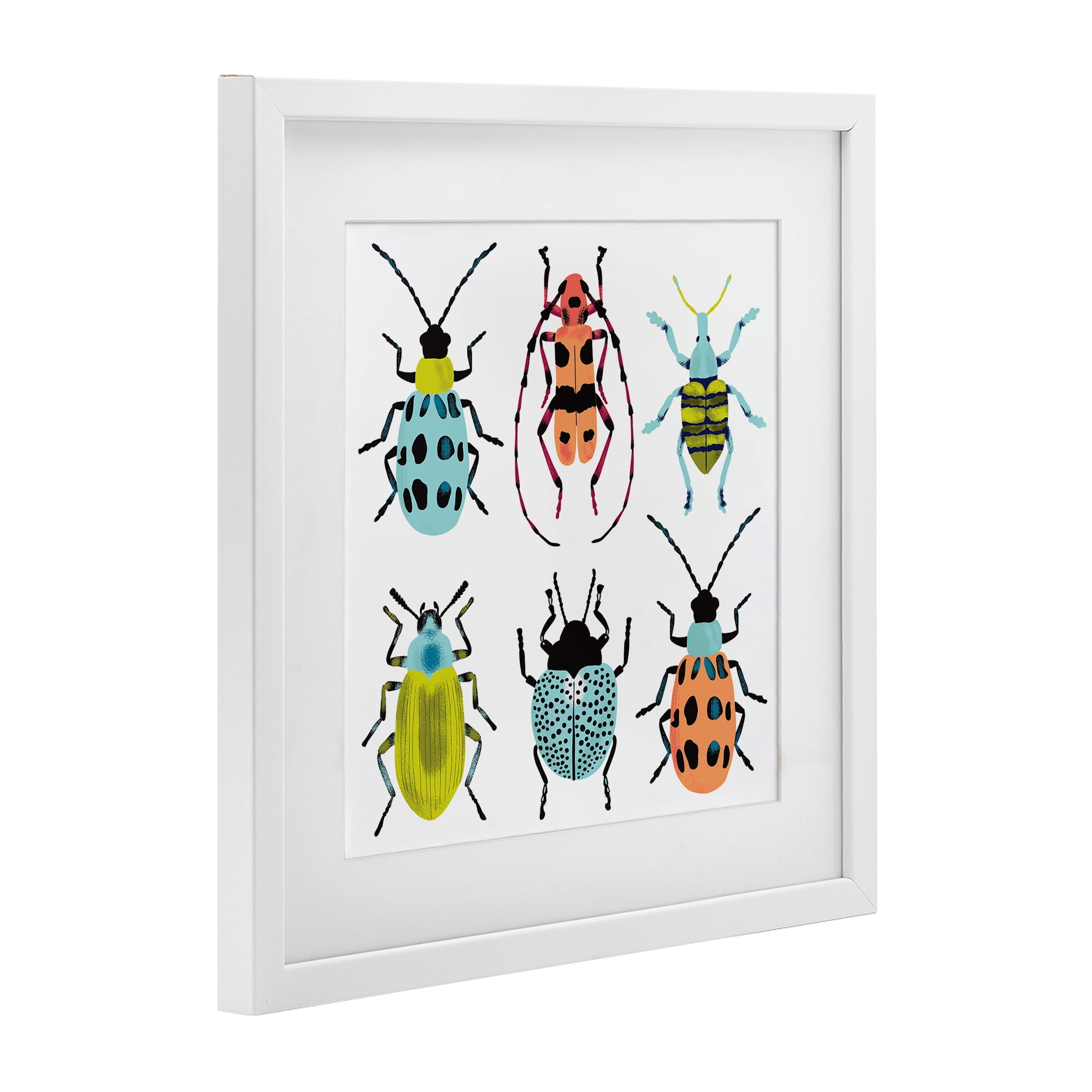 Stupell Industries Beetles & Bugs Collection White Framed Print Under Glass, design by Metka Hiti