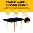 thumbnail image 4 of Navy Blue Black Ombre Table Cloths for 3 Foot Rectangle Tables, Modern Abstract Striped Gradient Patio Waterproof Elastic Fitted Tablecloths, Washable Rectangular Table Cover for Camping, 4 of 8