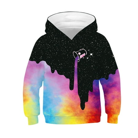 

Teen Kids Boy Girl 3D Printed Cartoon Pullover Sweatshirts With Pocket Hoodie Tops